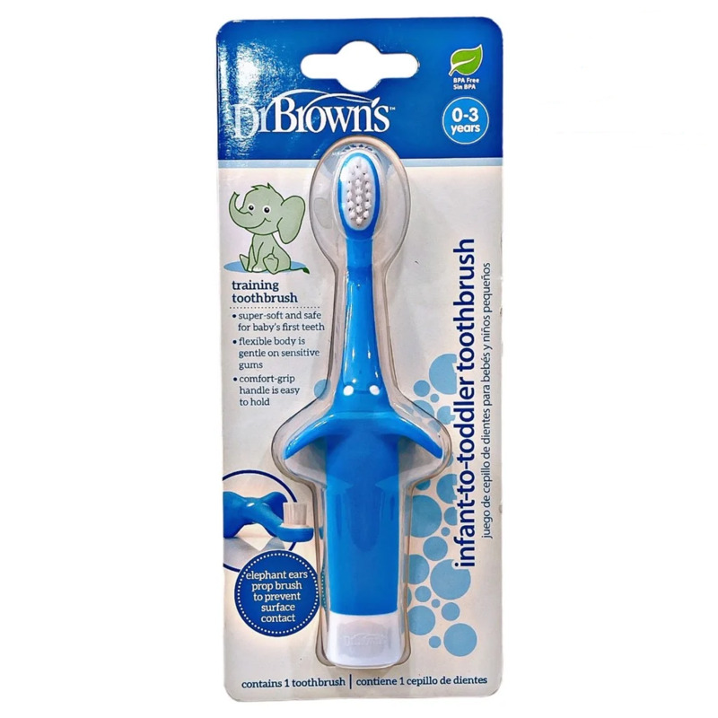 Bàn chải đánh răng Dr Browns hình con voi cho trẻ từ 3-12 tháng tuổi