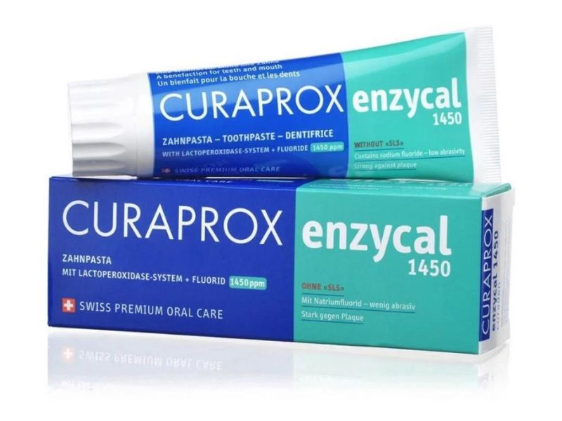 Kem đánh răng Curaprox Enzycal chứa 1450 ppm Fluoride