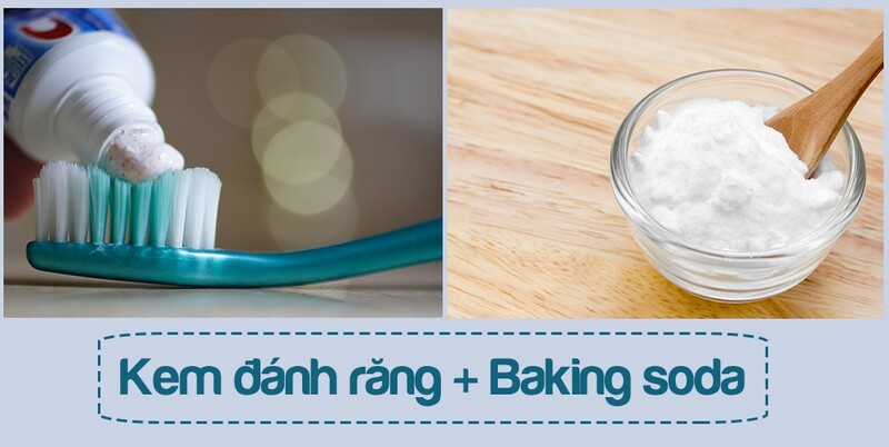 Làm trắng răng bằng baking soda và kem đánh răng Colgate